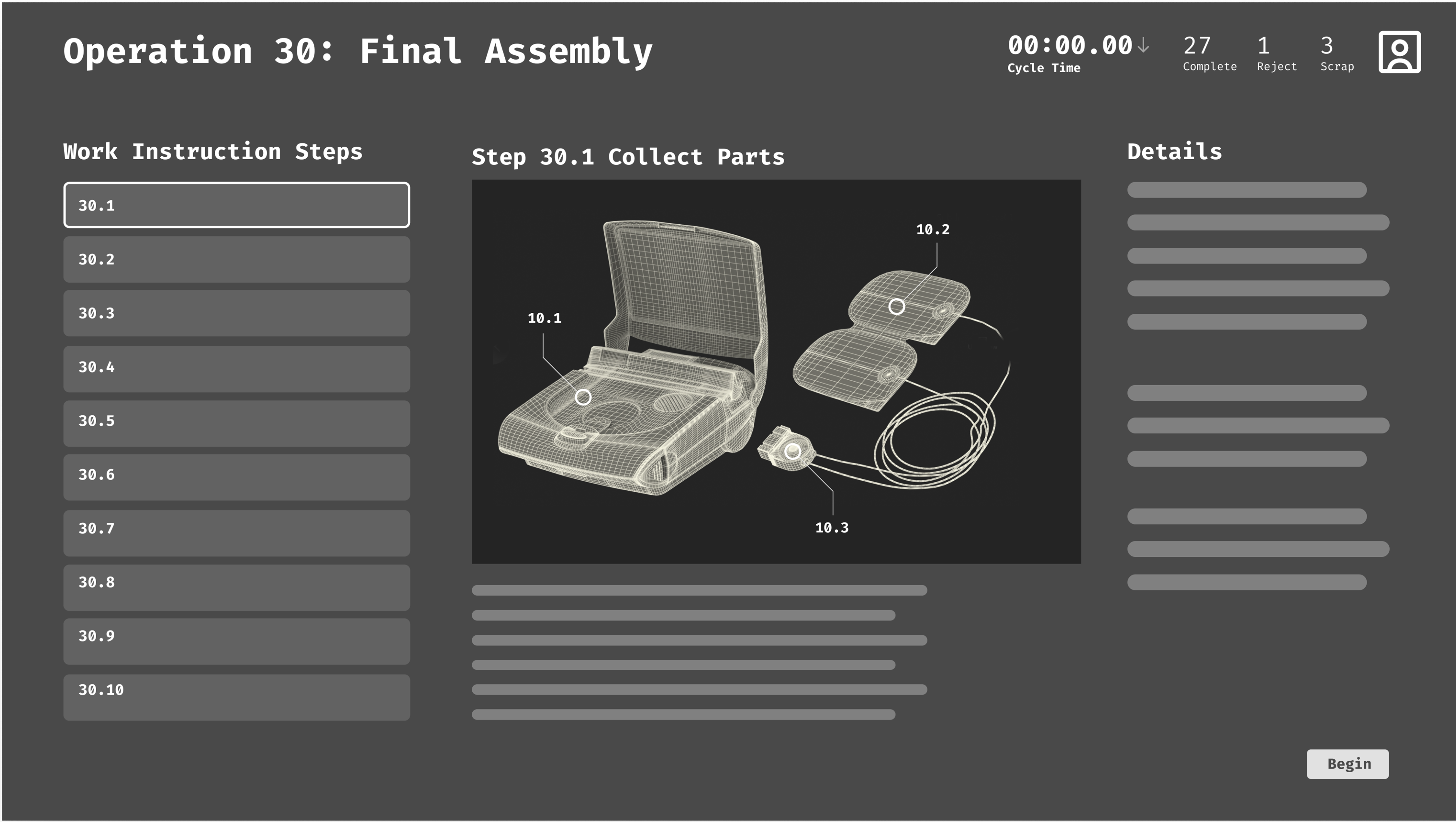 Legacy desktop interface for Production Operators