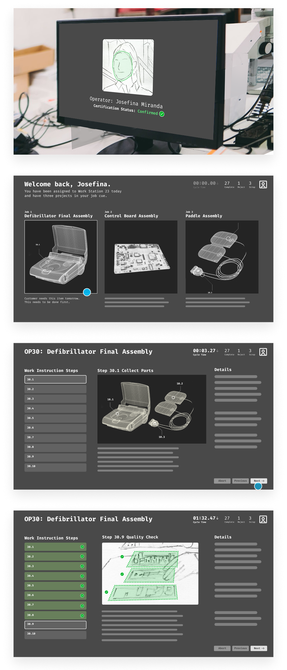 Completion Flow demo screen