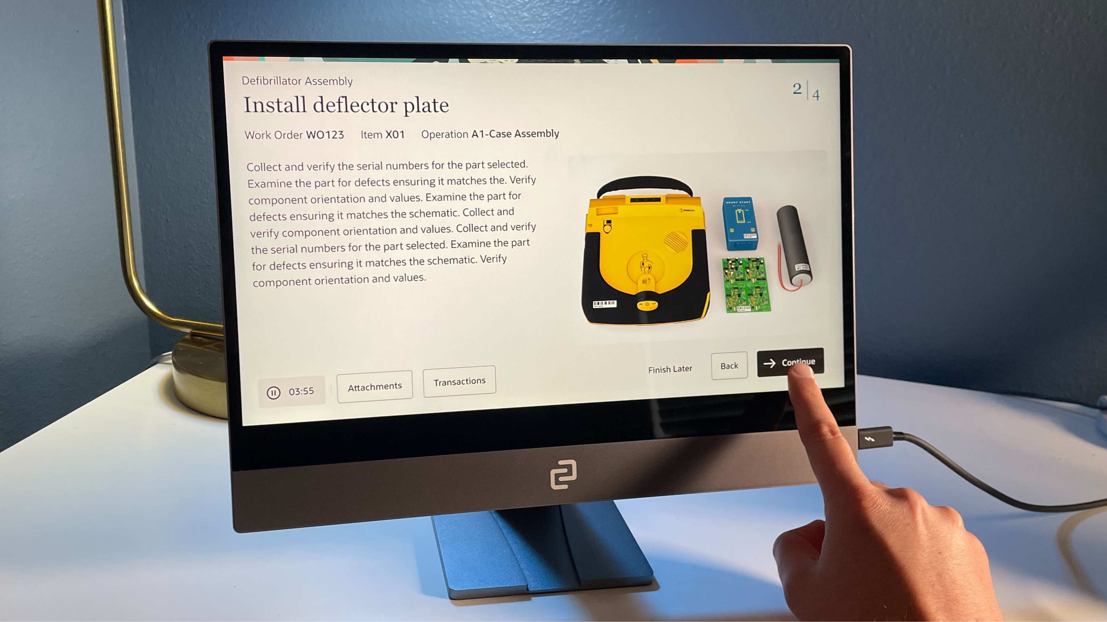 Production Operator Kiosk outcome